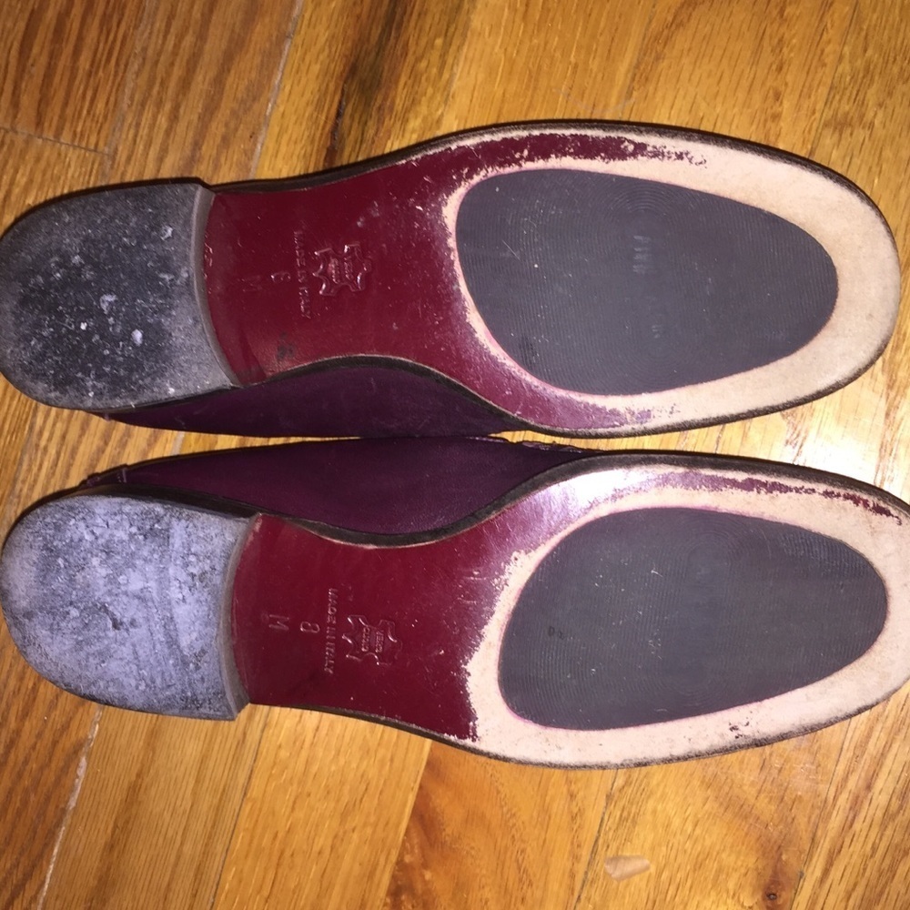 Vintage Anne Klein Eggplant Leather Loafers - 8 - Picture 4 of 7